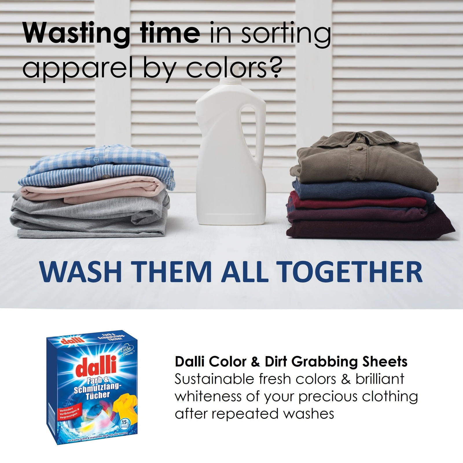 Wasting time sorting clothes by color for washing?