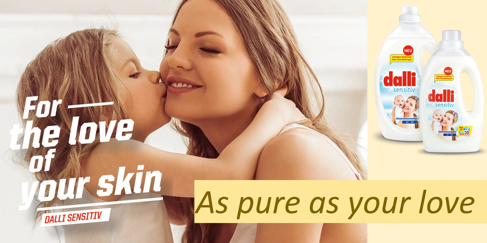 For the love of your skin Dalli Sensitive Detergent
